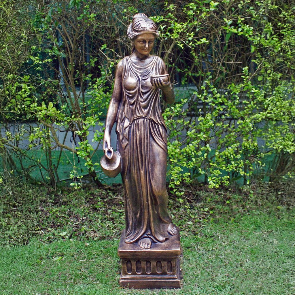 Enigma Bronze Effect Hebe Goddess Of Youth Garden Statue 00287261 2